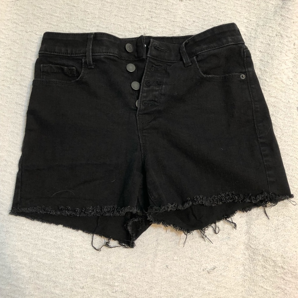 Black jean shorts